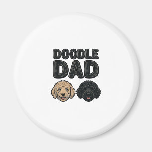 Imán Doodle Papá Camiseta Vintage Diseño de Papá Perro_