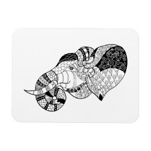 Imán Doodle principal de Zenstyle del elefante