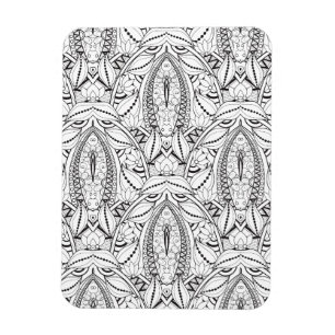 Imán Doodle tribal abstracto
