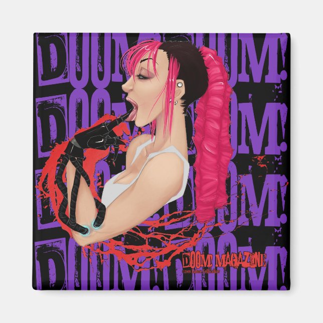 Imán ¡DOOM! Revista "Z" Purple Magnet (Frente)