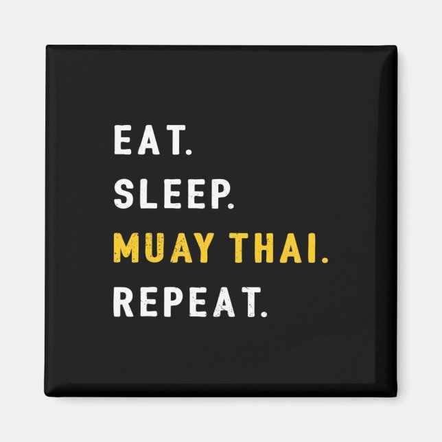 Imán Dormir Muay Thai Divertido Mma Kickboxing Comer  (Frente)
