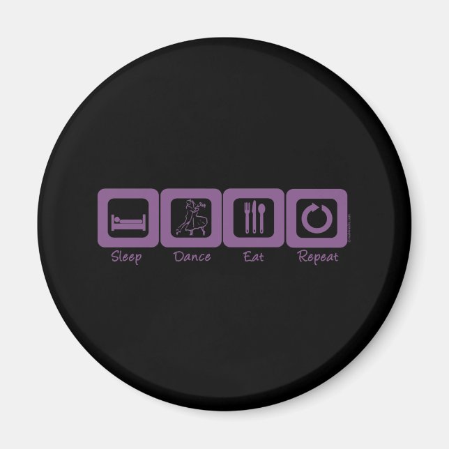 Imán Dormir salón de baile Comer repetidamente (Frente)