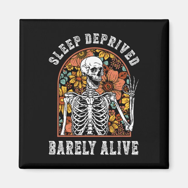 Imán Dormir sin vida es divertido Escrófono Hallowe (Frente)