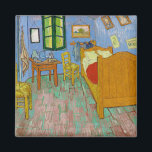 Imán Dormitorio Vincent Van Gogh. Vintage impresionista<br><div class="desc">El imán "The Bedroom" de Vincent Van Gogh.</div>
