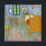 Imán Dormitorio Vincent Van Gogh. Vintage impresionista<br><div class="desc">El imán "The Bedroom" de Vincent Van Gogh.</div>