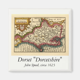 Imán Dorset Dorsetshire County England Mapa histórico a