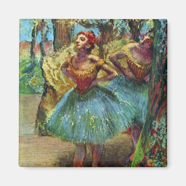 Imán Dos bailarinas de Edgar Degas, arte de ballet vint (Frente)