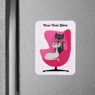 Imán Dos Bonitos de mediados de siglo Cats Diamond Coll