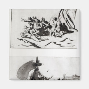 Imán Dos bosquejos para la balsa de la medusa, c.1819