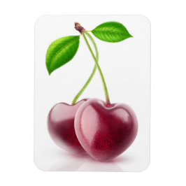 Imán Dos corazones cerezos