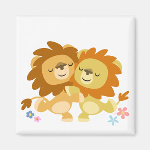 Imán Dos Cuadros Personalizados Lions Tango Magnet