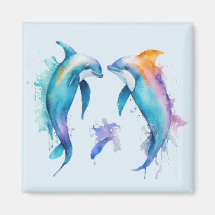 Imán Dos delfines lindos