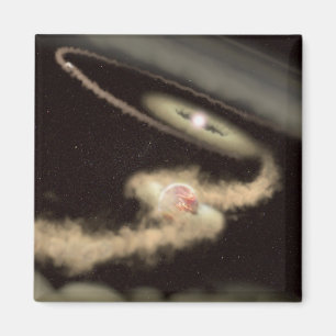 Imán Dos Exoplanetas Gigantes De Gas Orbando A Una Estr