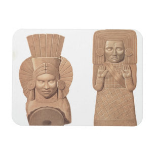 Imán Dos figuras de mujeres de Palenque, pla de la