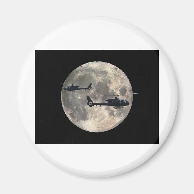 Imán dos helicópteros en forma de luna llena (Frente)