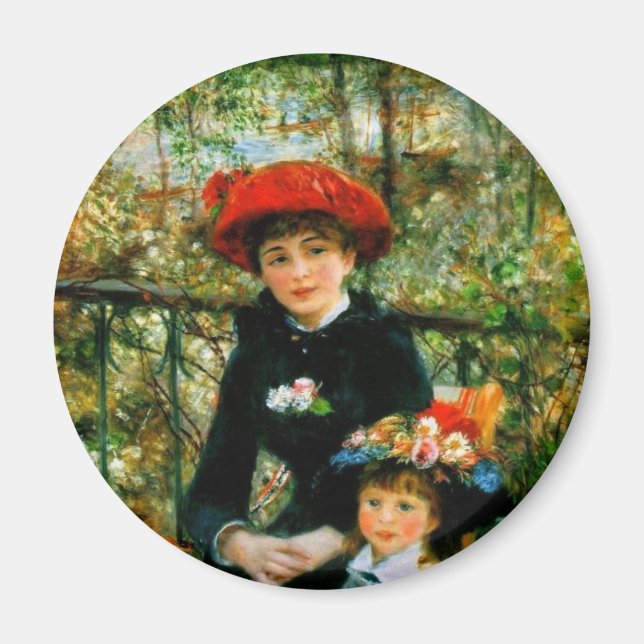 Imán Dos hermanas en la terraza de Renoir (Frente)