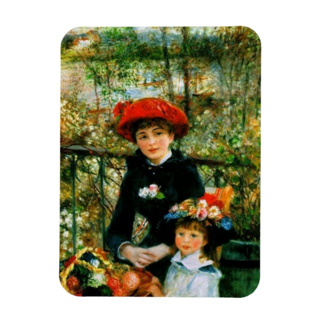 Imán Dos hermanas en la terraza de Renoir (Vertical)