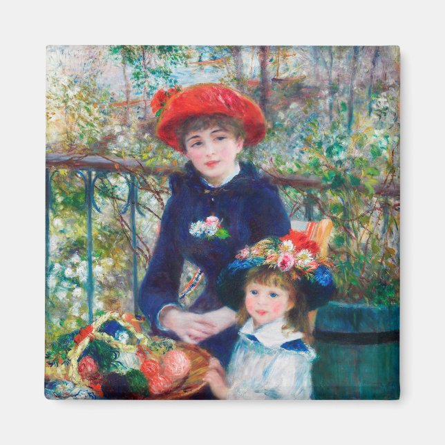 Imán Dos hermanas (en la terraza) Pierre Auguste Renoir (Frente)