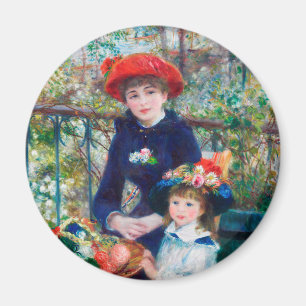 Imán Dos hermanas (en la terraza) Pierre Auguste Renoir