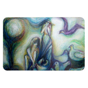 Imán Dos hermanas, pájaros y naturalezas