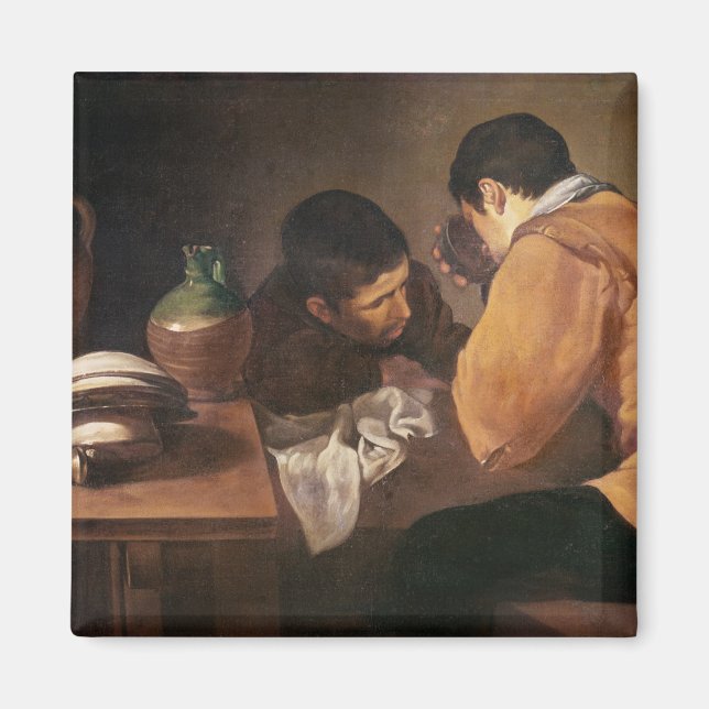 Imán Dos hombres en la mesa, c.1620-21 (Frente)