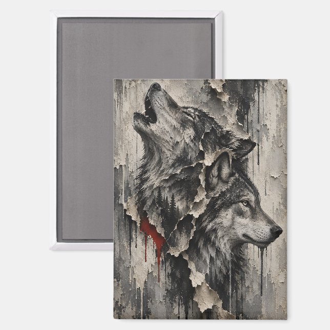 Imán Dos Lobos, Un Corazón (Anverso/Reverso)