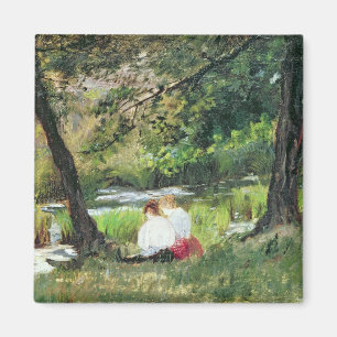 Imán Dos mujeres sentadas