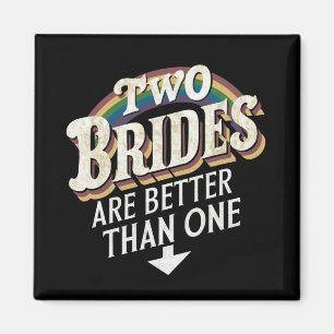 Imán Dos novias son mejores que una Boda lesbiana