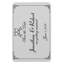 Imán Dos novios besando a una boda gay salvan la fecha