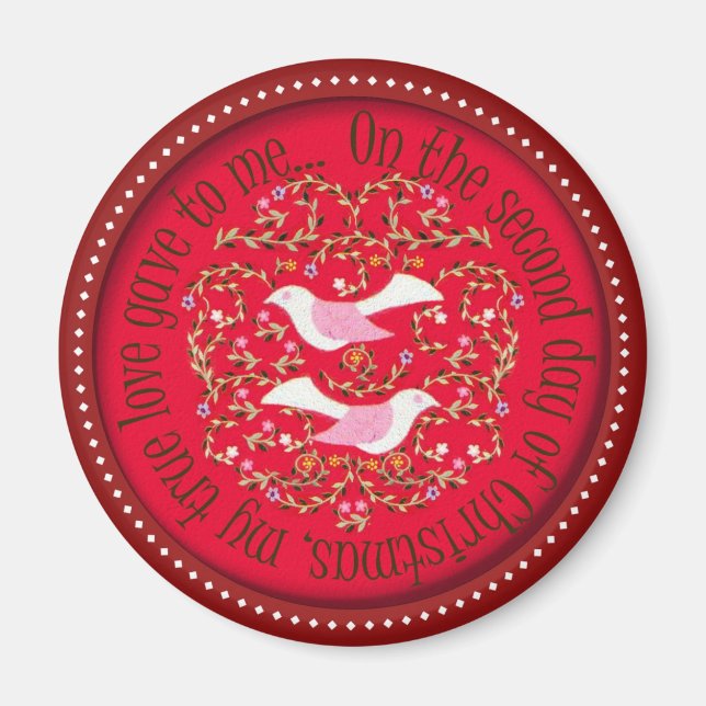 Imán Dos palomas de tortuga (Frente)