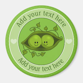 Imán Dos Peas Personalizadas En Un Pod