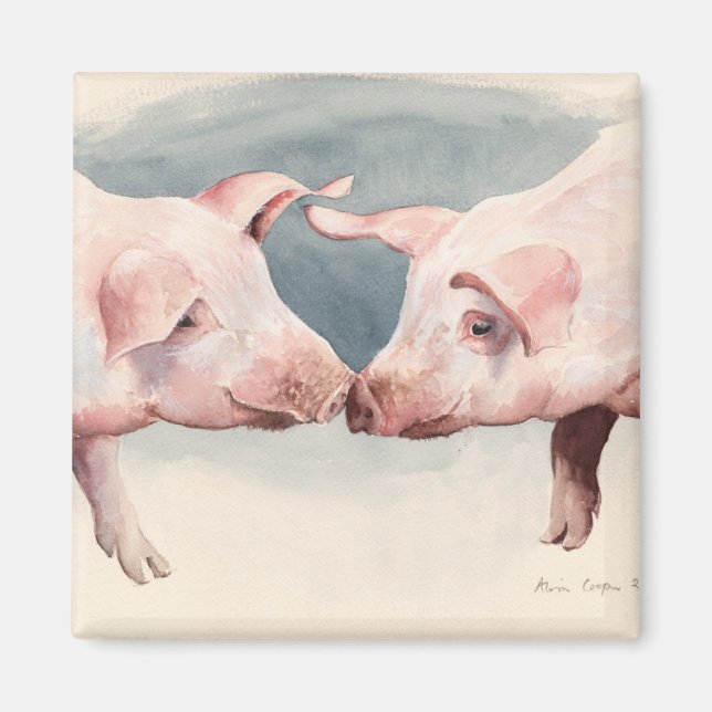 Imán Dos pequeños lechones 2012 (Frente)