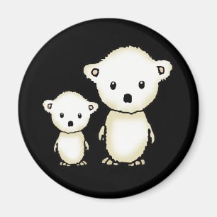Imán Dos pequeños osos polares