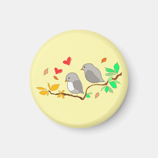 Imán Dos pequeños pájaros (Frente)