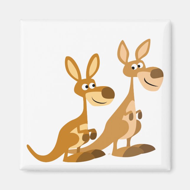 Imán Dos Personalizados Cuadros Kangaroos Magnet (Frente)