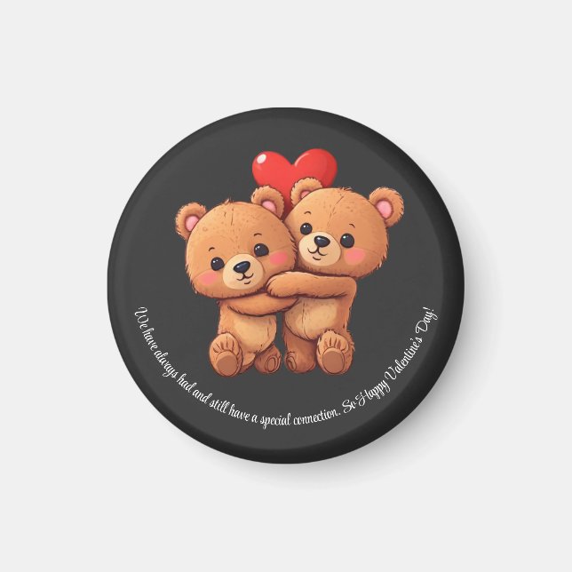 Imán Dos personalizados se abrazan. (Frente)