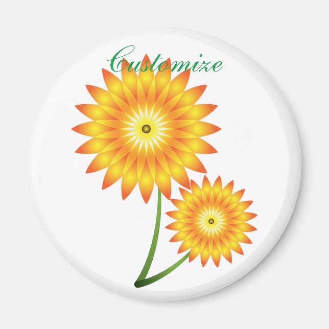 Imán Dos plantas de girasol Thunder_Cove (Frente)