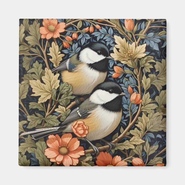 Imán Dos preciosos pollos de punta negra (Frente)