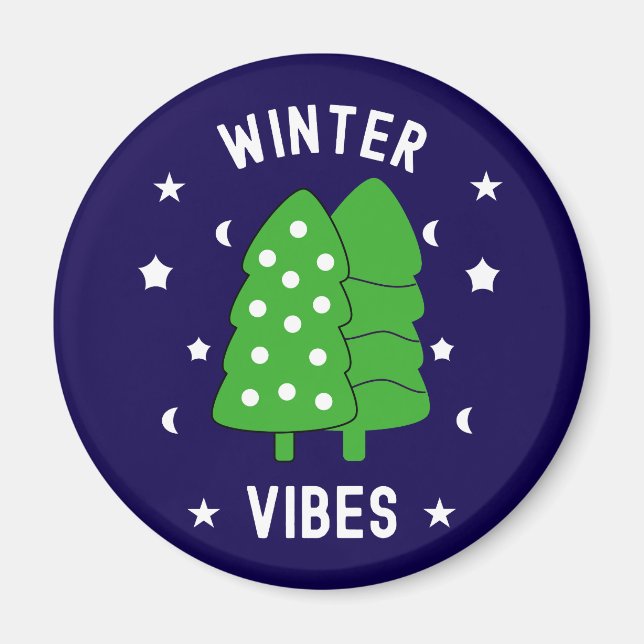 Imán Dos vibraciones de invierno de árboles (Frente)