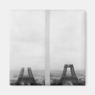 Imán Dos vistas de la construcción de Eiffel