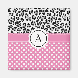 Imán Dosis onduladas y animales imprimir monograma