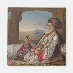 Imán Dost Mahommed (1793-1863) Rey de Caubul y su Y