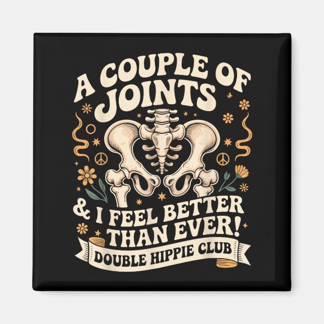 Imán Double Hipe Club Shirt New Hip Replacement  (Frente)