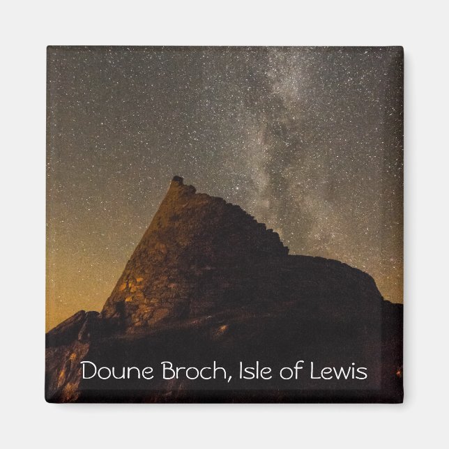 Imán Doune Broch, Carloway, Isla de Lewis Fridge Magnet (Frente)