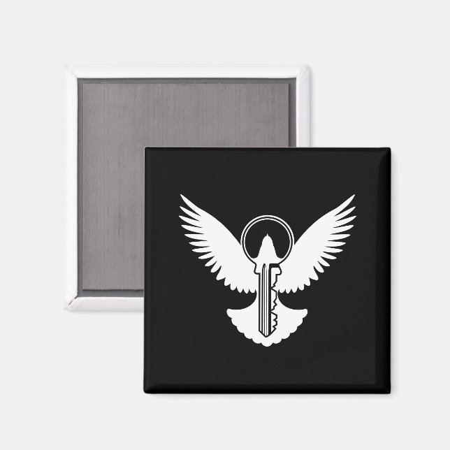 Imán Dove con clave (Anverso/Reverso)