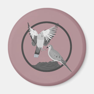 Imán Doves de luto - Serie Círculo de Vida Silvestre