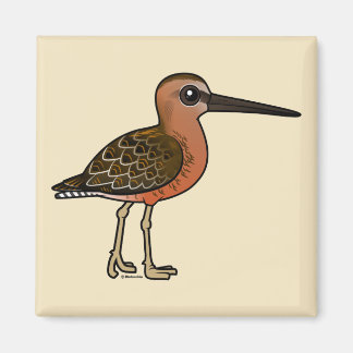 Imán Dowitcher de factura larga y Birdorable