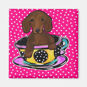 Imán Doxie Rojo