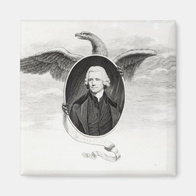 Imán Dr. Priestley, ilustracion de filósofos (Frente)