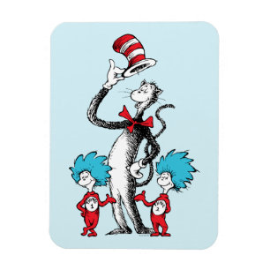 Imán Dr. Seuss   El gato en el sombrero, Cosita Uno y C